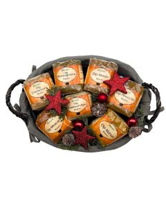 Dip Korb, weihnachtlich dekoriert