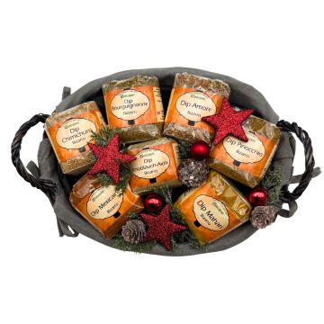 Dip Korb, weihnachtlich dekoriert